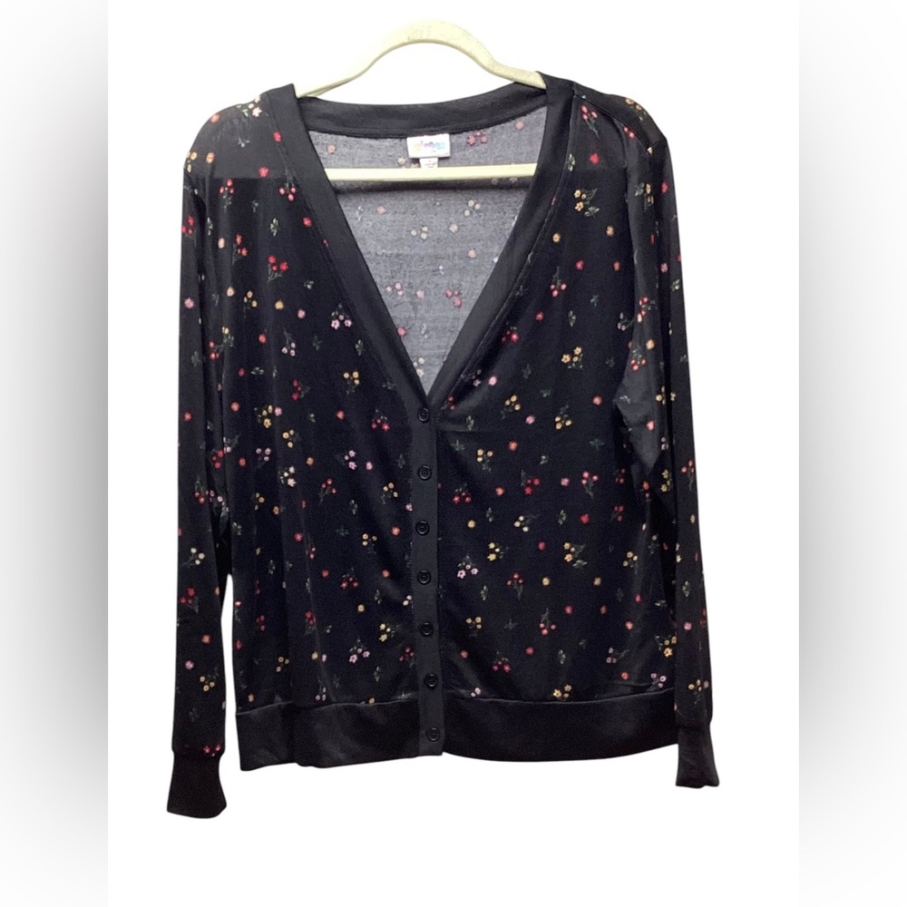 LulaRoe Cheryl lightweight floral print cardigan. Size Small